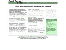 Tablet Screenshot of costreportdata.com